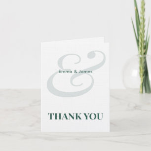 Cartão de Agradecimento Casamento Emerald Ampersan