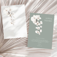 Casamento entre Orquídeas Brancas Verdes e Obrigad