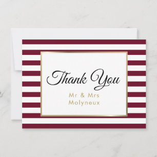 Cartão De Agradecimento Casamento Faux Gold Foil Obrigado