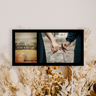 Cartão De Agradecimento Casamento Fazenda Round Hay Bales Obrigado