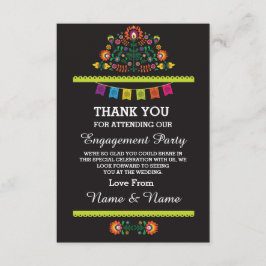 Cartão de Agradecimento Casamento Fiesta Mexicana