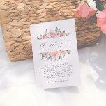 Cartão De Agradecimento Casamento Floral Blush & Sage Watercolor Obrigado<br><div class="desc">Crie seu próprio Casamento Floral de Blush & Sage Watercolor personalizado Obrigado Cartões usando esses modelos pela Cali Graphics. Este design de casamento do jardim floral apresenta lindas flores cor-de-água rosa pinceladas acima e abaixo de "obrigado você" em uma bela fonte moderna de escrita de caligrafia. Estes cartões são dobrados...</div>