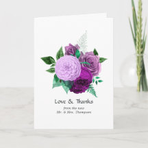 Casamento Floral de Aquarela Roxa e Verde