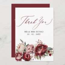 Casamento Floral de Blush Burgundy Elegante
