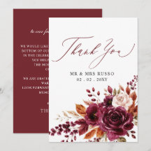 Casamento Floral Outono Burgundy Elegante Roteiro