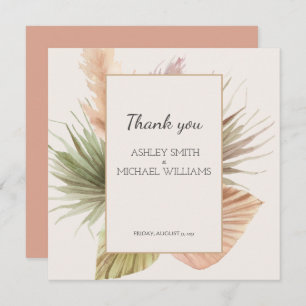 Cartão De Agradecimento Casamento Floral Rustic Boho