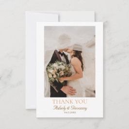 Cartão De Agradecimento Casamento Floral Rústico Aquarela Outono