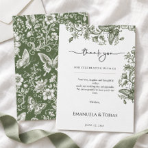 Casamento Floral Toile de Borboleta em Verde Salvi