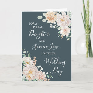Cartão De Agradecimento Casamento Floral Vintage Dia da Filha Genro