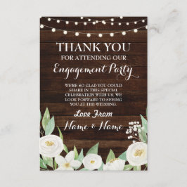 Cartão de Agradecimento Casamento Flores Brancas d