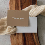 Cartão De Agradecimento Casamento Formal de Brown Minimalista Elegante<br><div class="desc">Este cartões de agradecimentos de casamento marrom elegante e minimalista é perfeito para um casamento rústico. O design apresenta uma bela fonte em um fundo marrom para embelezar seu evento.</div>