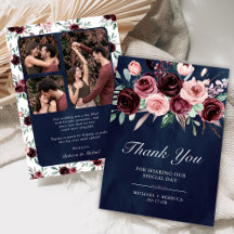 Casamento Foto Floral Rosa Empoeirado Borgonha Azu