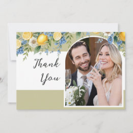 Cartão De Agradecimento Casamento Foto Personalizada Arco Limão Amalfi Ita