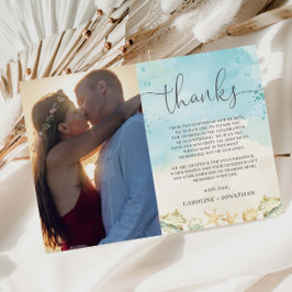 Cartão De Agradecimento Casamento Fotografia Imagem Destino Tropical Praia