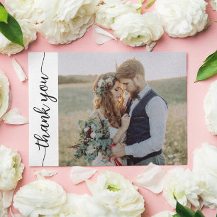 Cartão De Agradecimento Casamento Fotográfico 2 da Calliografia Moderna