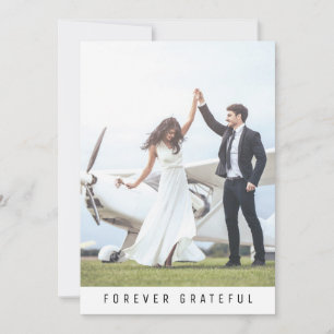 Cartão De Agradecimento Casamento Fotográfico 2 Grateful Forever