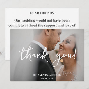 Cartão De Agradecimento Casamento fotográfico botânico de eucalipto elegan