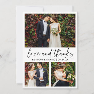 Cartão De Agradecimento Casamento Fotográfico com Caneta 3 da Calliografi