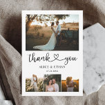 Cartão De Agradecimento Casamento Fotográfico de Caligrafia Chic Heart Obr<br><div class="desc">Celebre sua jornada de amor com nosso belo cartões de agradecimentos de casamento, feito para casais que apreciam a mistura de clássicos e contemporâneos. A frente do cartão é um tableau visual, com uma foto retangular cativante tirando orgulho do lugar no topo, definindo o tom para a narrativa abaixo. A...</div>