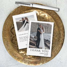 Cartão De Agradecimento Casamento Fotográfico Simples