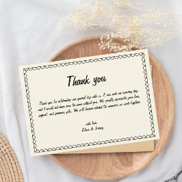 Cartão De Agradecimento Casamento Francês De Desenho De Mão Desenho De Esc