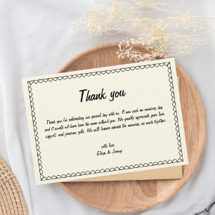 Cartão De Agradecimento Casamento Francês De Desenho De Mão Desenho De Esc