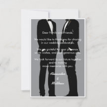 Casamento Gay Moderno Elegante Cinza Preto