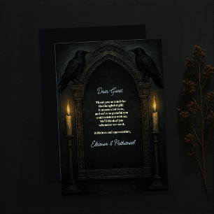 Cartão De Agradecimento Casamento Gótico do Arco de Velas