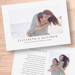 Cartão De Agradecimento Casamento  Imagem Personalizada Moderna Elegante D