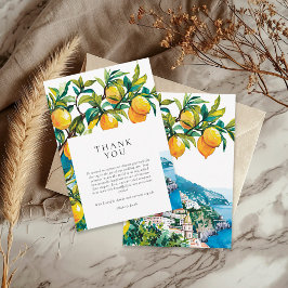 Cartão De Agradecimento Casamento Italiano Da Costa De Lemon Citrus Amalfi