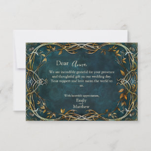 Cartão De Agradecimento Casamento Majestade da Terra Média