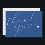 Cartão De Agradecimento casamento marseille bleu<br><div class="desc">Um cartões de agradecimentos de casamento moderno com um maravilhoso roteiro branco em "marselha". Adicione um obrigado pessoal que você envia aos seus convidados.</div>