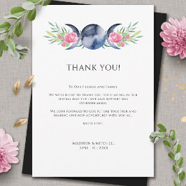 Cartão De Agradecimento Casamento Metafísico Cor-de-rosa-claro