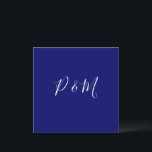 Cartão De Agradecimento Casamento Minimalista de Indigo Azul e Branco<br><div class="desc">.: Design de Casamento Minimalista .: Completamente personalizável- altere o texto,  a fonte,  o tamanho da fonte e a cor da fonte. .: Coordenando itens disponíveis.: Design disponível em outras cores também.</div>