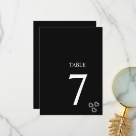 Cartão De Agradecimento Casamento Mínimo Elegante Preto e Branco