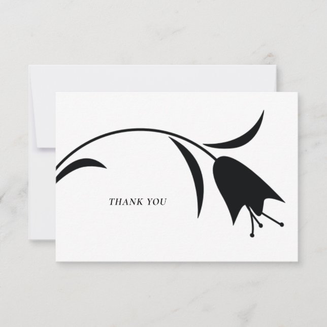 CARTÃO DE AGRADECIMENTO CASAMENTO MOD BLACK TULIP (Frente)