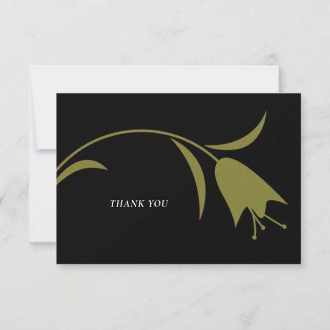 CARTÃO DE AGRADECIMENTO CASAMENTO MOD OLIVE TULIP (Frente)