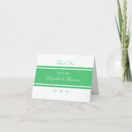 Cartão De Agradecimento Casamento Moderno Verde Esmeralda Obrigado