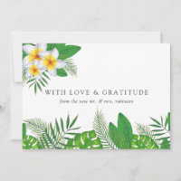 Casamento na Praia com Folhas Tropicais em Aquarel