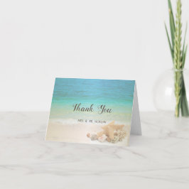 Cartão De Agradecimento Casamento na Praia Conchas
