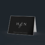 Cartão De Agradecimento Casamento Negro do Monograma Elegante<br><div class="desc">Cartões de agradecimentos de monograma de casamento elegante. Esta carta monográfica do casamento apresenta uma elegante e elegante e uma tipografia clássica. Personalize adicionando seu próprio monograma e outros detalhes. Este cartões de agradecimentos de casamento de monograma minimalista também será perfeito como uma papelaria de casal.</div>