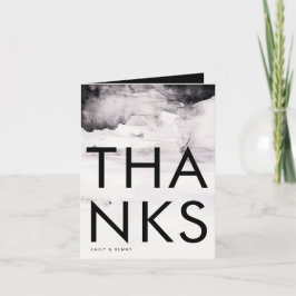 Cartão De Agradecimento Casamento Neutro de Gênero Ultra Moderno