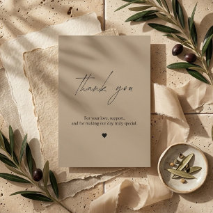 Cartão De Agradecimento Casamento Neutro Elegante