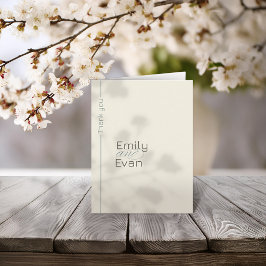 Cartão De Agradecimento Casamento Neutro Moderno Minimalista