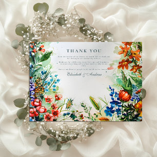 Cartão De Agradecimento Casamento no Jardim Botânico Brilhante