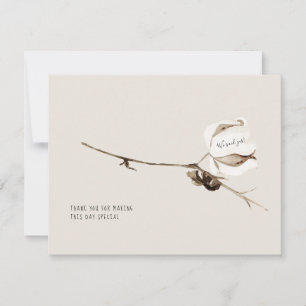 Cartão De Agradecimento Casamento Obrigado Dissemos Sim Simples Frio de Al