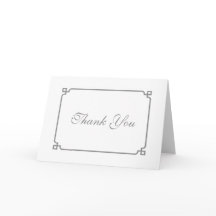 Casamento Obrigado Gray Deco Chic