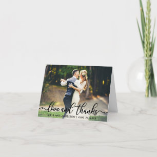 Cartão De Agradecimento Casamento Obrigado   Nota Fotográfica sobre Obriga
