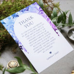 Cartão De Agradecimento Casamento Obrigado Watercolor Floral<br><div class="desc">Casamento Obrigado Watercolor Wisteria Floral Obrigado Cartões apresenta sua foto favorita com o texto "Obrigado" na tipografia roxa moderna,  realçada com as flores azul-aquarela,  roxo e lavanda-wisteria. Parte de uma coleção projetada pelo Evco Studio www.zazzle.com/store/evcostudio</div>