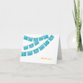 Cartão De Agradecimento Casamento Papel Picado Obrigado
